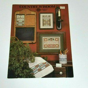 Cross n' Patch Country Wisdom Cross Stitch Pattern Leaflet 1986